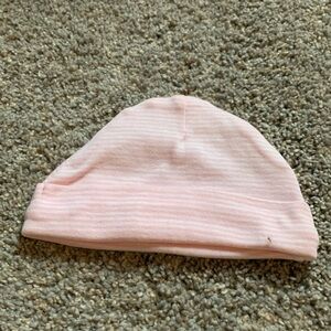Pink and white stripped hat